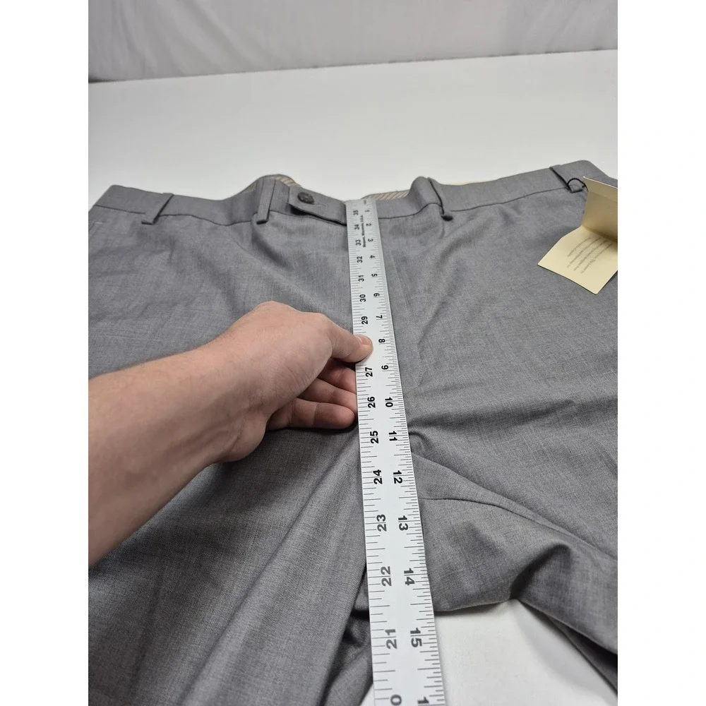 Lauren Ralph Lauren Dress Pants Mens 42x34 Silver Flat Front NWT Classic Fit